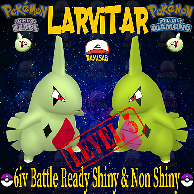 #ad Pokemon Larvitar Shiny 6iv and Non Brilliant Diamond and Shining Pearl $2.50