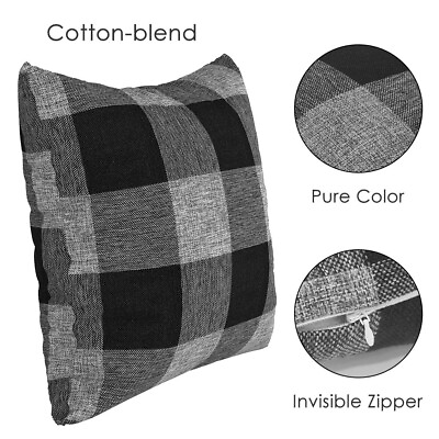 #ad Pliwier Cushion Cover Cotton Decorative Square Pillowcases Pillow Covers 18*18in $1.89