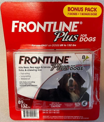 #ad Frontline Plus For Dogs 89 132 lbs 8 Monthly Doses $43.49