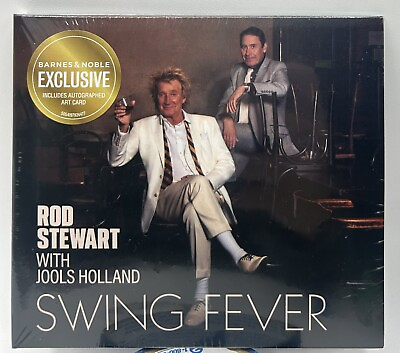 #ad Rod Stewart Swing Fever CD amp; Exclusive Autographed Art Card Photograph IN HAND $34.99