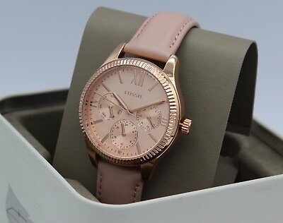 #ad NEW AUTHENTIC FOSSIL RYE MULTIFUNCTION CHRONO PINK ROSE GOLD WOMENS BQ3763 WATCH $79.99