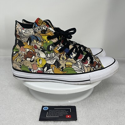 #ad Converse Chuck Taylor AllStar High X Looney Tunes Size 9 Sneakers Characters $49.99