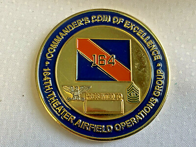 #ad Commanders Coin of Excellence 164th Theater Airfield Operation Group Coin Medal $39.95