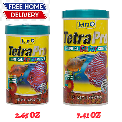 #ad TETRA PRO TROPICAL COLOR CRISPS Biotin Fish Food Color Enhacing ... $10.42