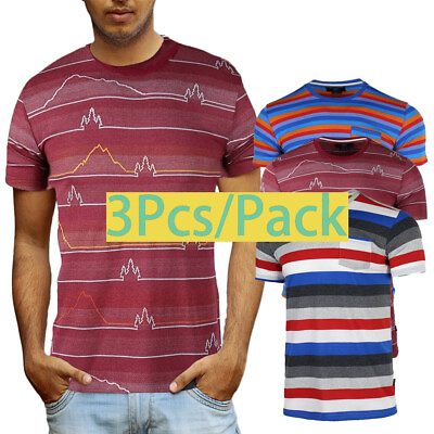 #ad 3 PCS T shirt Short Sleeve for Men Women Tee Cotton Crewneck Comfortable Top $19.49