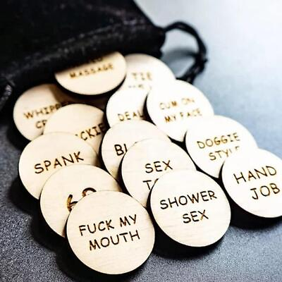 #ad 20x Funny Tokens Funny Wooden Valentines Ornaments Funny Romantic Sex Gift Set W $2.41