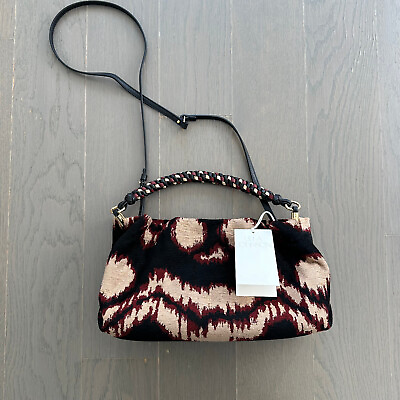 #ad NWT Ulla Johnson Remy Soft Convertible Clutch Obsidian Cross Body Bag NEW $325.00
