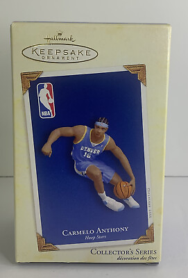 #ad Hallmark 2005 Carmelo Anthony #15 Denver Nuggets NBA Basketball Ornament NIB $12.99