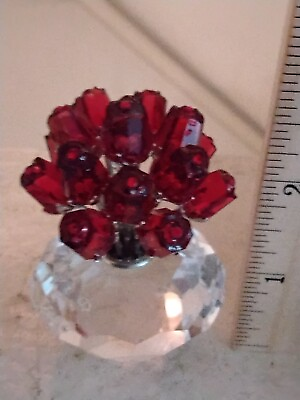 #ad Swarovski Crystal 15 Red Roses Just Flawless $61.48