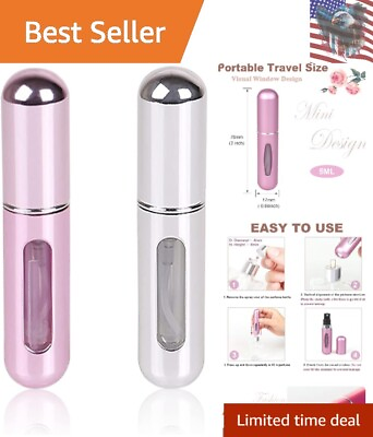 #ad Refillable Mini Perfume Atomizer Travel Size Fragrance Spray Bottle 5ml 2Pcs $8.99