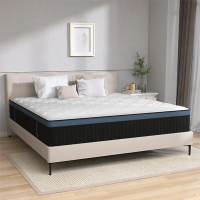 #ad 12quot; 14quot; Mattress in a box Twin Full Queen King Size Comfy Pocket Spring Foam Bed $245.88