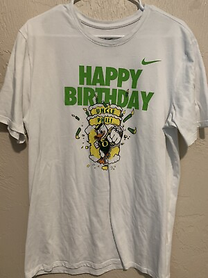 #ad Nike Oregon Ducks Pit Crew Uncle Phil Knight Birthday T Shirt RARE SGA Promo L $49.99
