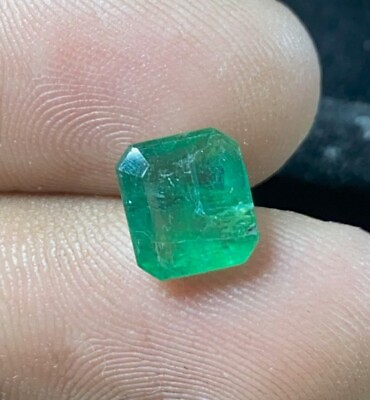 #ad Natural Zambia Emerald Green Faceted Loose Gemstone 2.70 Cts Jewelry Stone $79.00