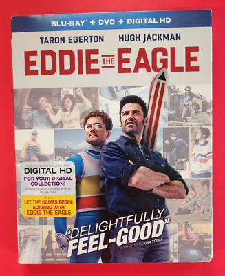 #ad EDDIE THE EAGLE BLU RAY DVD WITH HUGH JACKMAN TARON EGERTON RATED PG 13 2016 $10.00