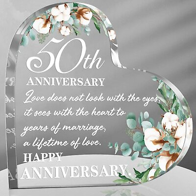 #ad 50th Anniversary Decoration Wedding Gift for Her 50th Marriage Gifts for Anni $15.18