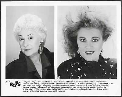 #ad Bea Arthur of Golden Girls Opera Singer June Anderson Original 1992 Photo $4.76