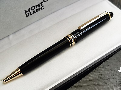 #ad New Montblanc Gold Finish Meisterstuck Classique Luxury Ballpoint Pen 164B $119.00