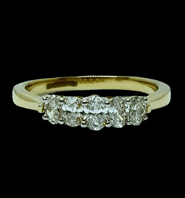 #ad Oval Natural Diamonds 2.468g Certified 18K Yellow Gold Ring $930.00