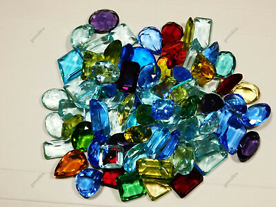 #ad 256 Ct Precious Quartz Certified Gemstone LOT Mix Colors amp; Shapes Little Gems $32.45