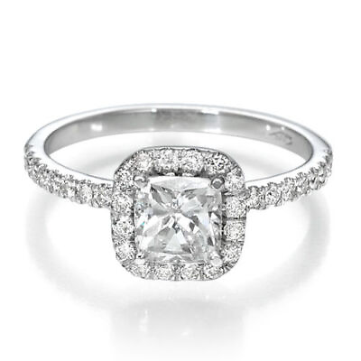 #ad D VS2 Cushion Cut Diamond Engagement Ring 1.75 CT 14K White Gold Genuine $2619.70