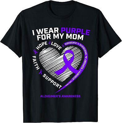 #ad Cute Gifts Purple Alzheimers Awareness Products Mom Unisex T Shirt $19.99
