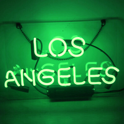 #ad 14quot;x8quot; Los Angeles Green Neon Sign Acrylic Light Lamp Gift Window Decor ZS829 $79.98