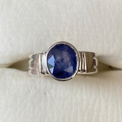 #ad Natural Blue Sapphire Ring for men and women Sapphire Gemstone Rings 925 Sterlin $255.00