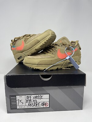 #ad Air Max 90 Off White Desert Ore Size 7.5 Authentic Rare Virgil AA7293 200 $280.00