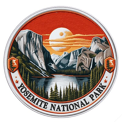 #ad Yosemite National Park Patch Iron on Applique Nature Upper Lower Falls Forest $24.87