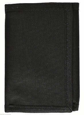 #ad Kids Mens Solid Color Tri Fold Nylon Wallet Black $8.99