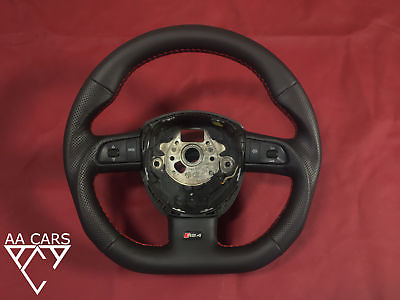 #ad Steering Wheel AUDI A4 B7 S4 RS4 A4 B8 S6 Flat Bottom extra THICK $400.00