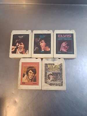 #ad Elvis Presley 8 track Collection Lot: 5 Total Cartridges With Various Titles $15.99