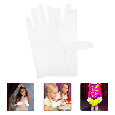 #ad Formal Dress Gloves Kids Polyester Glove Elastic Costume Gloves $7.78