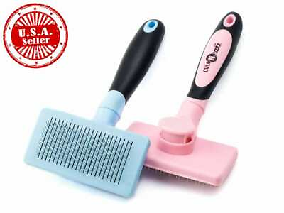 #ad Self Cleaning Pet Slicker Brush for Cats and Dogs Shedding Tool Grooming $9.95