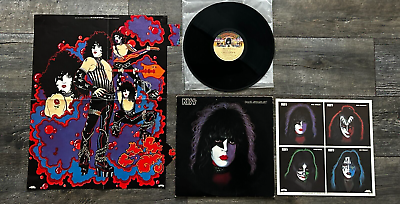 #ad KISS Vinyl Record Paul Stanley Solo Album 1978 LP Sterling USA w Poster Aucoin $55.00