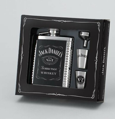 Jack Daniels Gift Set with Flask Shot Glass Funnel 8471 $39.99