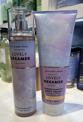 #ad Bath and Body Works LOVELY DREAMER Fine Fragrance Mist amp; Body Cream 2 PC SET $28.95