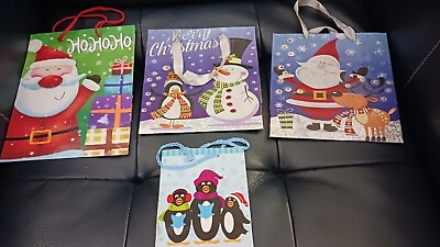 #ad Variety Of Novelty Holiday Gift Bags Small And Medium Sizes Set of 4 $6.00
