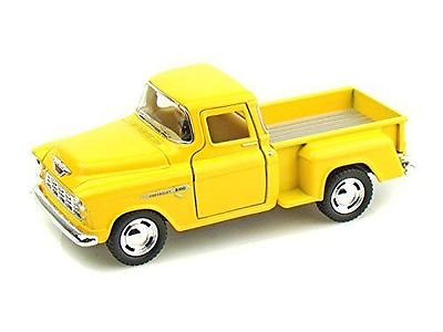 #ad Kinsmart 1955 Chevy Stepside 3100 Pick up truck 1:32 Diecast Model Car Yellow $8.98