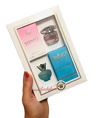 #ad Versace MINI 2pc Gift Set Bright CrystalDylan Turquoise EDT Perfume for Women $39.45