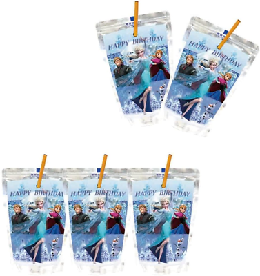 24Pcs Frozen Birthday Party SuppliesFrozen Juice Bag Tags for Frozen Party Deco $14.88