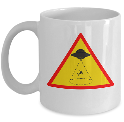 #ad UFO extraterrestrial encounters coffee mug gift Alien abduction sign Area 51 $18.95