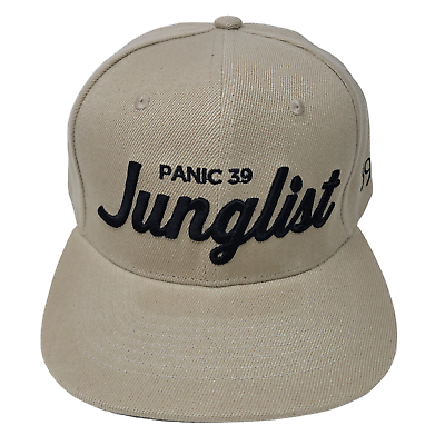 #ad #ad Panic 39 JUNGLIST Snapback Hat Baseball Cap Drum N Bass Rave Khaki Black Stitch $29.59