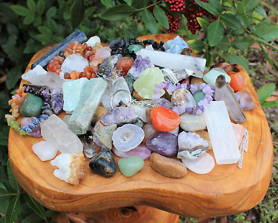 Crystal Confetti Scoop: Crystal Mix Gemstones Tumbled amp; Rough Stones Gifts $34.95