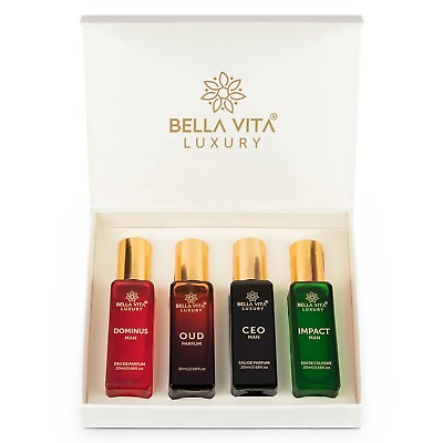 #ad Bella Vita Organic Man Perfume Gift Set for Men 4x20 ml Perfumes Luxury Scent $27.86