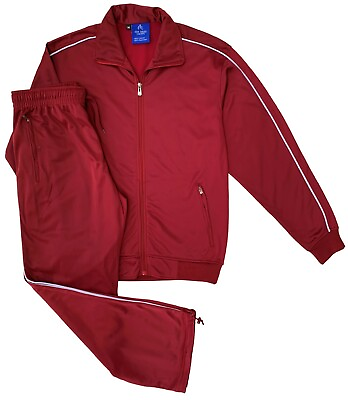 Men#x27;s Classic Retro Full Jogging Suit Plain Tracksuit Outfit $55.99