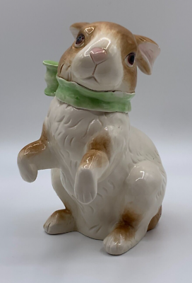 #ad Ceramic Kaldun amp; Bogle Easter Rabbit Bunny with Green Bow Hand Painted $55.99