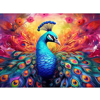 #ad 5D Colorful Peacock Diamond Art Painting Diamond Painting Kits for Adults D... $11.58