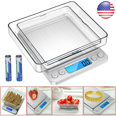 #ad 3KG Food Kitchen Scale Digital Grams amp; Ounces for Weight Loss Baking Cooking $8.99