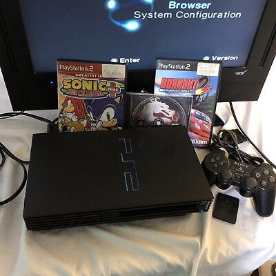 #ad Sony PlayStation 2 PS2 Fat Console Bundle Controller Cables Games Memory Card $99.99